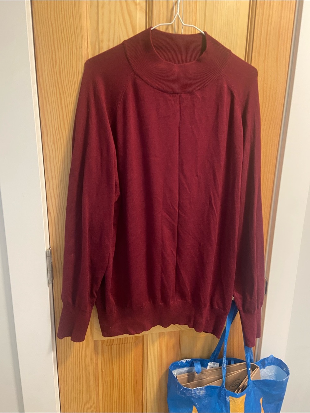 Time and Tru Women's Maroon Turtleneck Sweater